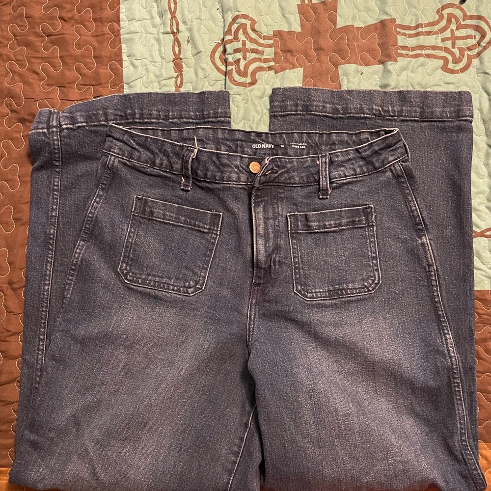 Old Navy Women's Dark Blue Flare Jeans
